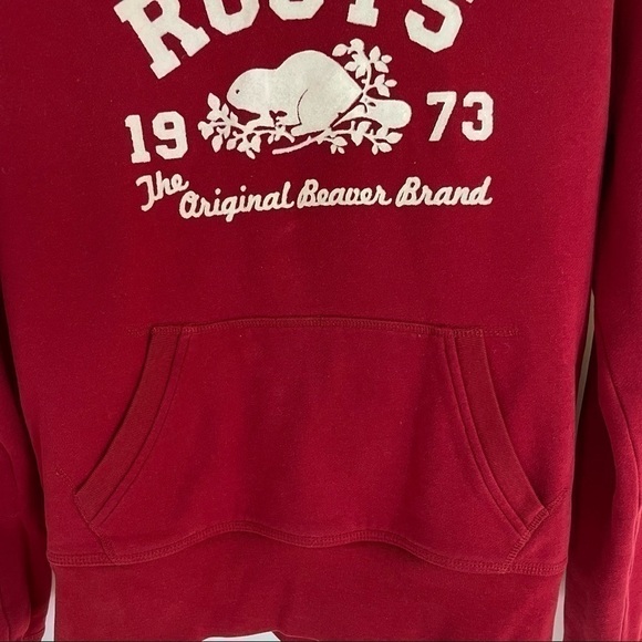 ROOTS Red Kangaroo Hoodie Youth Unisex Medium - Picture 7 of 9